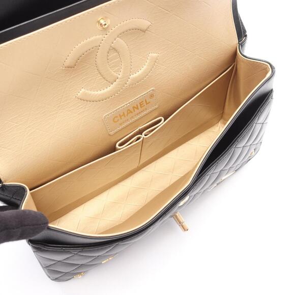 Chanel Matelassé Double Flap Shoulder Bag/Handbag, Lambskin Leather, Women's,... - Picture 3 of 12